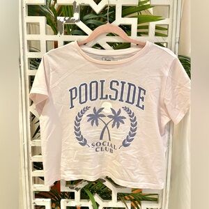 Bixby Nomad Poolside Social Club Pink T-Shirt fits like a women’s xs
